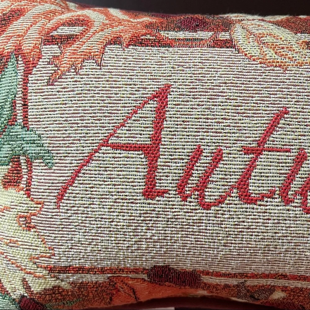 NWT Jacquard Woven Fall Sonata Autumn Pillow